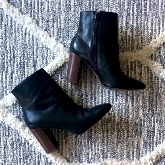 Zara black booties with chunky heels - Picture 1 of 6